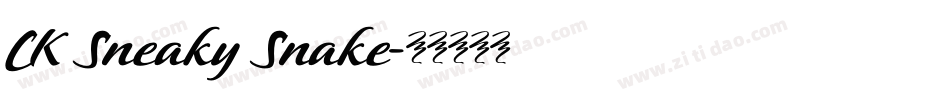 CK Sneaky Snake字体转换